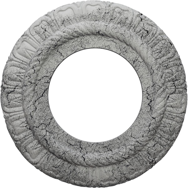 Ekena Millwork Claremont Medallion (Canopies up to 5 5/8"), 9"OD x 4 1/2"ID x 1/2"P, Ultra Pure White Crackle CM09CLUWC - main